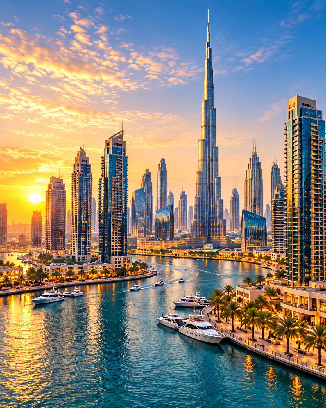 Dubai Sunset Skyline